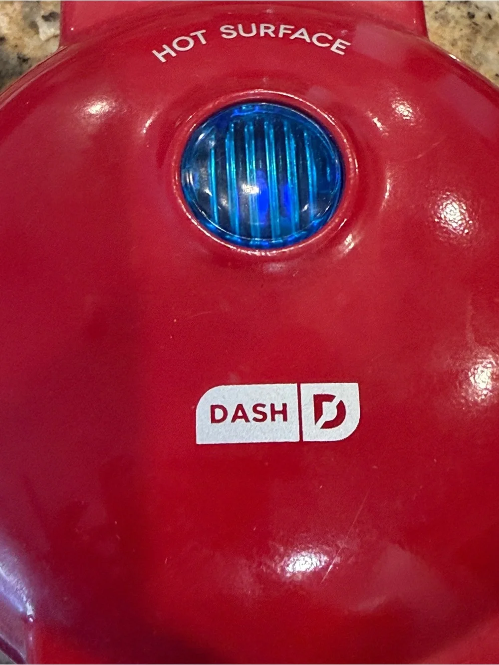 DASH Mini Waffle Maker Machine for Individuals, Paninis, 4 Inch, Red Heart